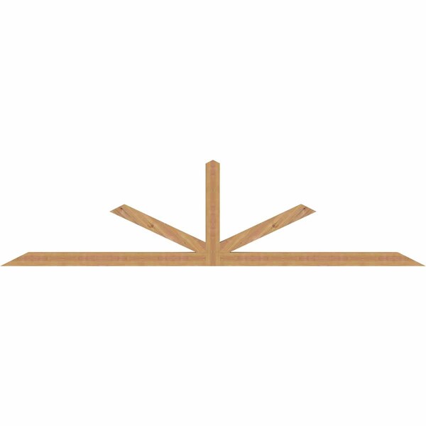 Ekena Millwork Saratoga Timber Gable Bracket, Western Red Cedar, 108"W x 27"H x 3 1/2"D x 3 1/2"F, 6/12 Pitch GBW108X27X0404SAR00SWR - main